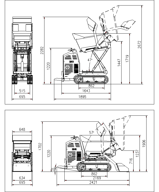 微型翻斗車GN05的產品參數(shù)